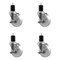 Service Caster 4'' Nylon Swivel 1-3/4'' Expanding Stem Caster Set with Brake, 4PK SCC-EX20S414-NYS-TLB-134-4 - alternate 1